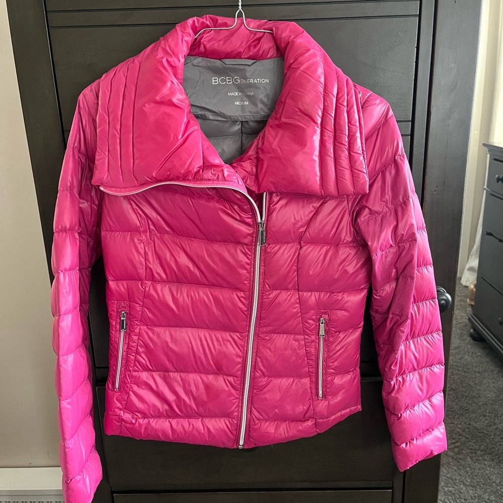 Bcbgeneration Pink Puffer Jacket - image 1